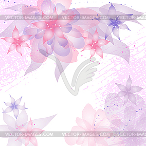 Card or invitation with abstract floral background - vector image