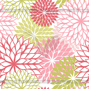 Seamless pattern with hand draw flowers, floral  - vector clip art