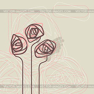 Abstract floral background. flower element for - vector clipart