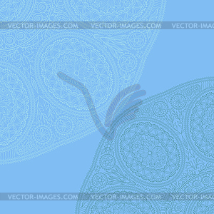 Template frame design for card. Ornamental round - vector clipart