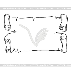 Old scroll page background for your designs and - white & black vector clipart