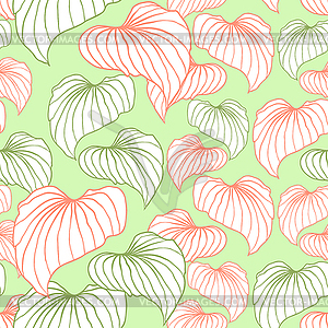 Leaves. (Seamless stylish pattern) - vector clip art
