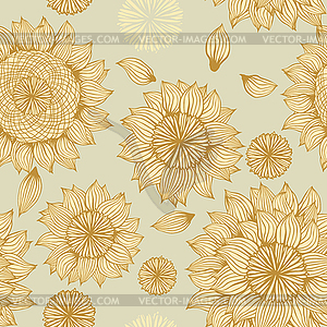 Background with flowers. (Seamless) - vector image