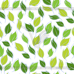 Leaves. (Seamless stylish pattern) - vector image