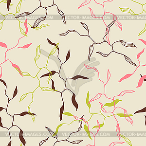 Seamless texture of abstract leaf. background - color vector clipart