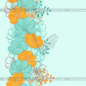 Background with flowers. (Seamless Pattern) - vector image