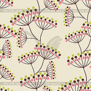 Background with flowers. (Seamless Pattern) - vector clipart