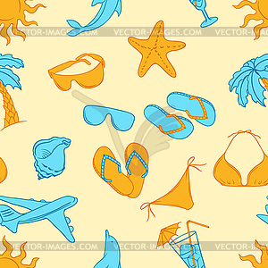 Travel background. Seamless pattern. collor  - vector EPS clipart