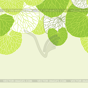 Свежие зеленые листья фона - - графика в векторе