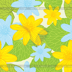 Background with flowers. (Seamless Pattern) - vector image