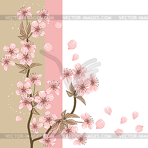 Stylized cherry blossom - vector clipart