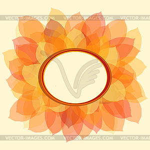 Autumn leaf background with space for text, - stock vector clipart