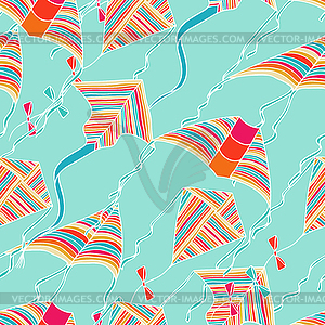 Kites for your design. Seamless pattern - vector EPS clipart