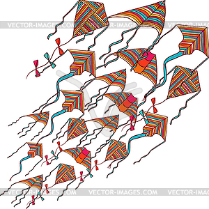 Kites for your design.  - stock vector clipart