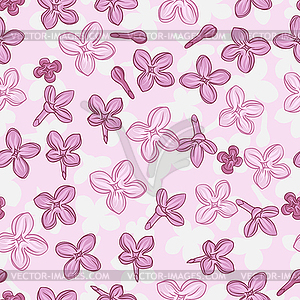 Background for design with flowers of lilac - royalty-free vector image