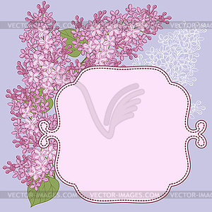 Background for design with flowers of lilac - vector clipart