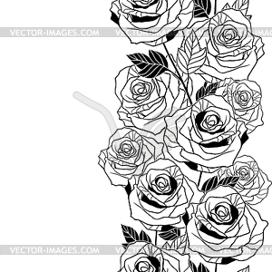 Floral background with roses. seamless pattern - vector image