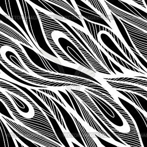 Seamless abstract pattern, waves background - vector image