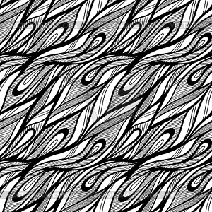 Seamless abstract pattern, waves background - vector clipart