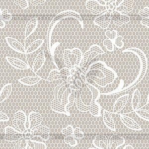 Old lace background, ornamental floral texture - royalty-free vector image