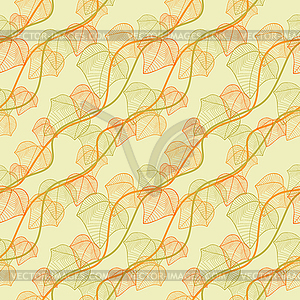 Pattern of autumn macro leaf. seamless background - stock vector clipart