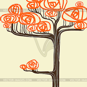 Beautiful autumn tree for your design.  - vector image