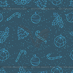 Christmas and New Year seamless pattern - vector image