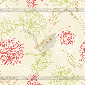 Seamless pattern with flowers. background for you - vector clipart
