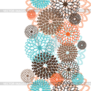 Seamless pattern with abstract flowers.  - royalty-free vector image