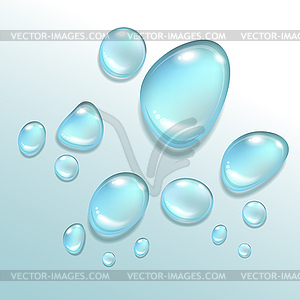 Water drop on light background - vector clip art