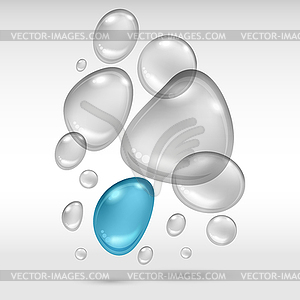 Water drop on light background - vector clipart