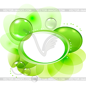 Color abstract with transparent bubbles and drops - vector image