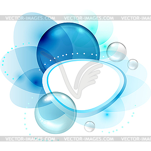 Color abstract with transparent bubbles and drops - vector clipart