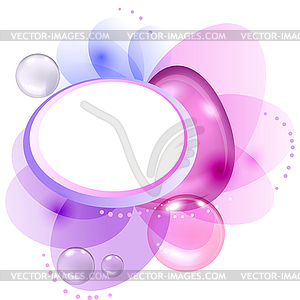 Color abstract with transparent bubbles and drops - vector image