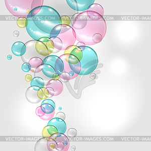 Color abstract with transparent bubbles. background - vector image