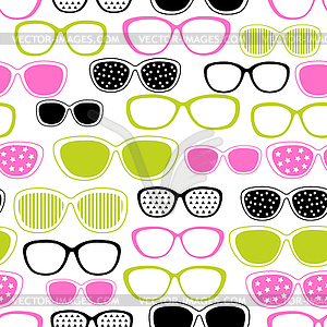 Glasses and sunglasses seamless pattern. texture - stock vector clipart