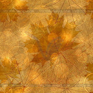 Seamless pattern - Autumnal leaves, , eps-10 - royalty-free vector image