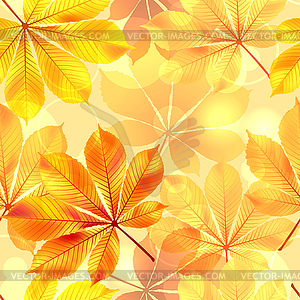 Autumn seamless background with leaves.  - vector clipart