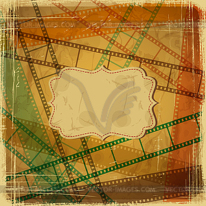 Vintage scratch background with film frame. Eps 10 - vector image