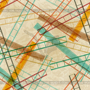 Винтажный фон с фильма кадр. Бесшовный - рисунок в векторе