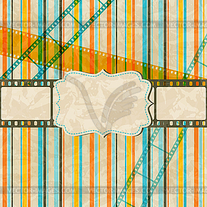 Vintage scratch background with film frame. Eps 10 - vector clip art