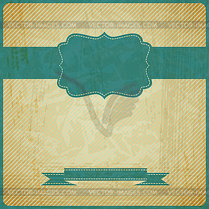 EPS10 vintage grunge old card. Background with plac - vector clip art