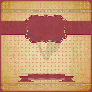 EPS10 vintage grunge old card. Background with plac - vector clipart