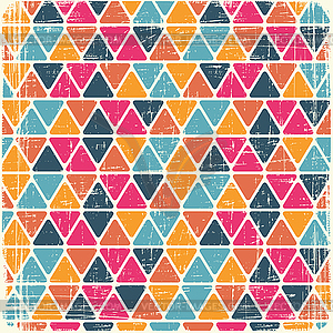 Abstract retro geometric scratched background - vector clip art