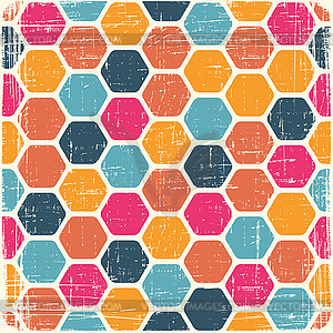 Abstract retro geometric scratched background - royalty-free vector clipart