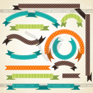 Set of retro ribbons and labels.  - vector clip art