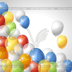 Stylish background with flying balloons. eps 10 - vector clip art