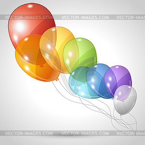 Stylish background with flying balloons. eps 10 - vector image