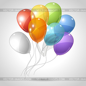 Stylish background with flying balloons. eps 10 - vector image