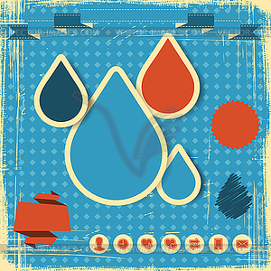 Retro Style Website Template. design frame - vector image